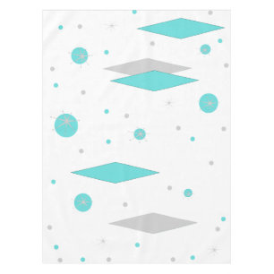Carreau turquoise rétro & nappe Starburst