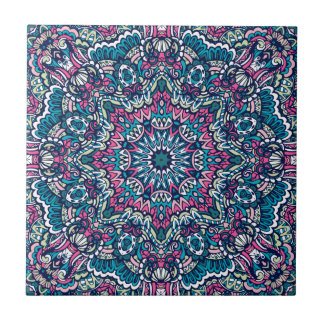 Carreau Turquoise, rose, vert et marine Vibrant Boho Manda