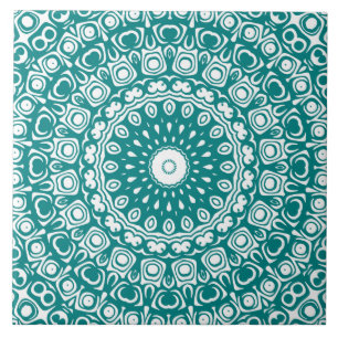 Carreau Turquoise sur le Médaillon de kaléidoscope de Mand