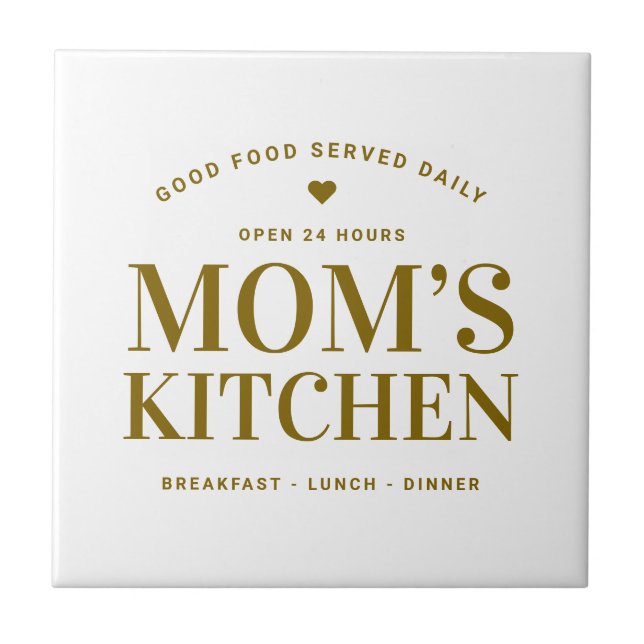 Carreau Typographie Cuisine de maman sur mesure (Devant)