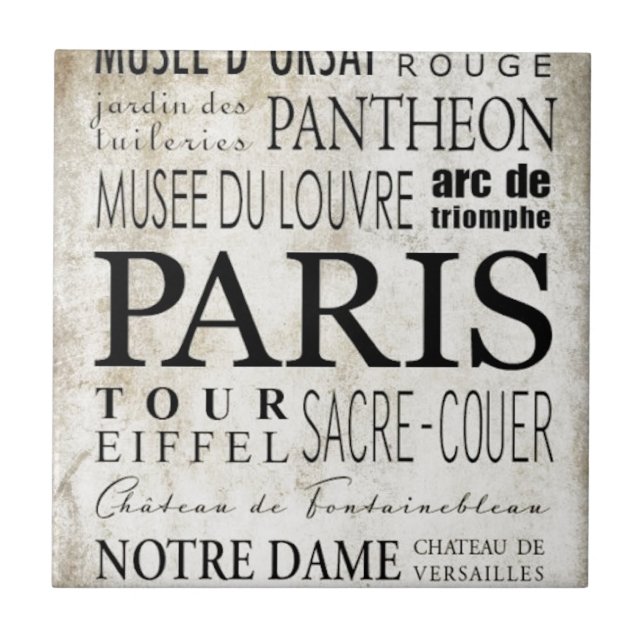 Carreau Typographie de Paris - Style métro (Devant)