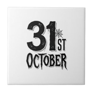Carreau Typographie Halloween Vintage 31 octobre Design_1