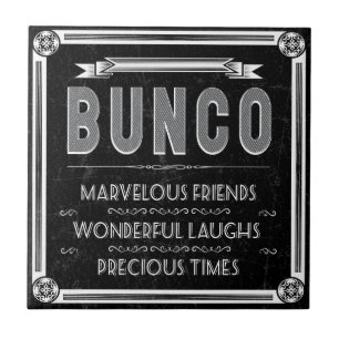 Carreau Typographie Vintage Bunco