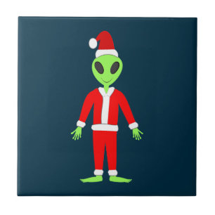 Carreau UFO Ho Ho Père alien de Noël