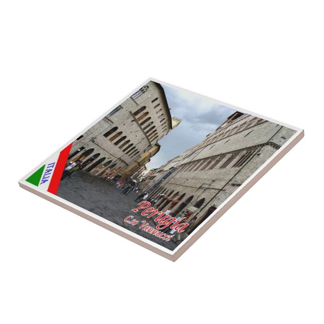 Carreau UMB016 PERUGIA, Corso Vannucci, Ombrie, (Côté)