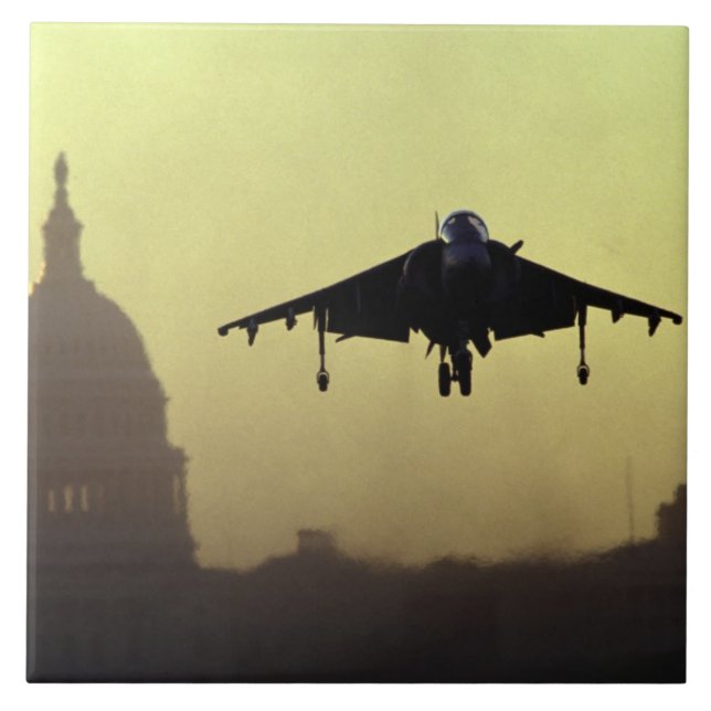 Carreau Un atterrissage de jet de harrier sur le mail à (Devant)