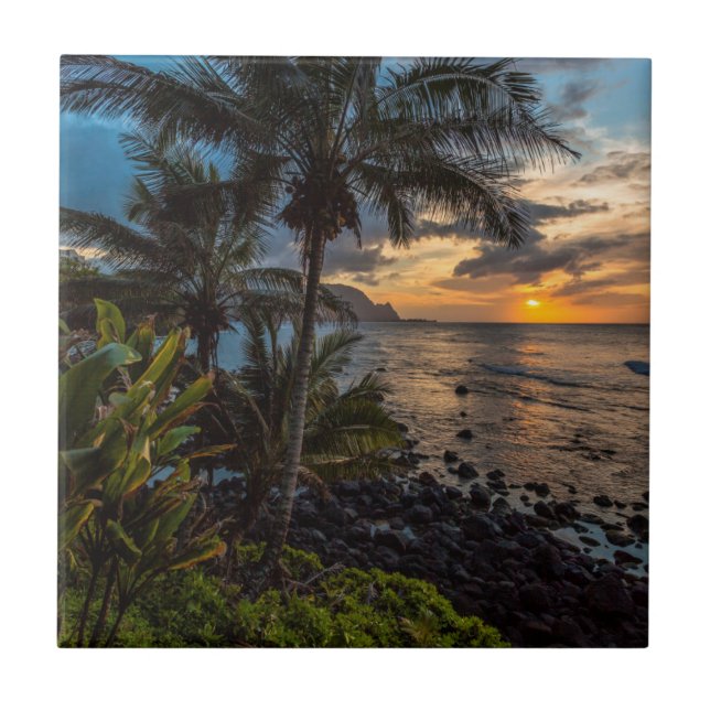 Carreau Un beau coucher de soleil 2 (Devant)