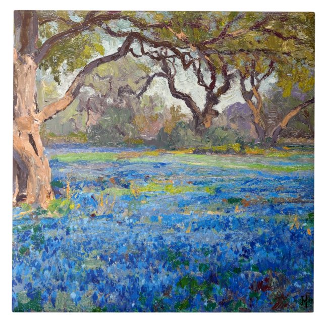 Carreau Un champ de bleuets à Alamo Heights, 1919, (Devant)