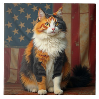 Carreau Un chat patriote