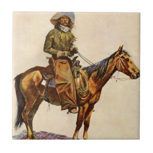 Carreau Un cowboy de l'Arizona par Remington, Ouest Vintag