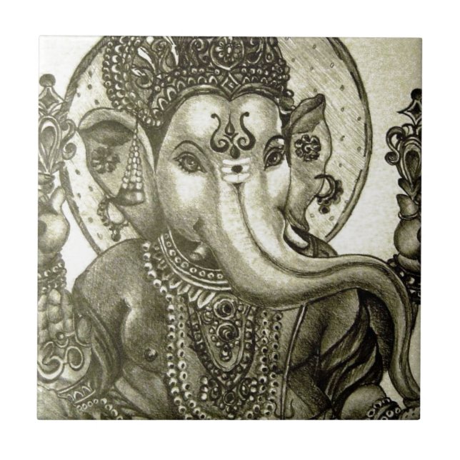 CARREAU UN DIEU INDOU D'ÉLÉPHANT (Devant)