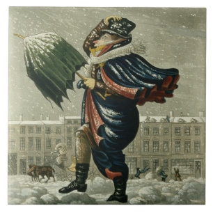 Carreau Un Joyeux Noël et une bonne année à Londres,