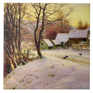 Carreau Un matin d'hiver, peinture d'art,