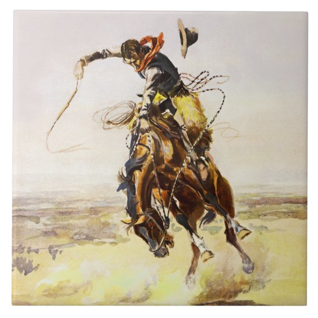 Carreau "Un mauvais tuyau" de Charles M Russell (Devant)