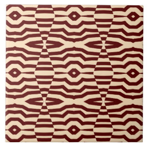 Carreau Un motif classique de couleur marron vibrant