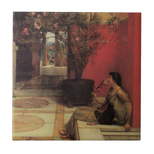 Carreau Un Oleander par Alma Tadema, Fleurs Vintage