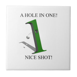 Carreau Un Trou Dans Une Balle De Golf