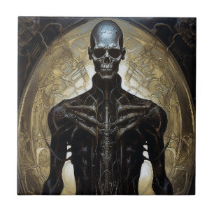 Carreau Undead Cyborg Sci-Fi Horror Art