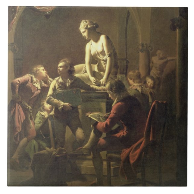 Carreau Une académie par la lumière artificielle, (Devant)