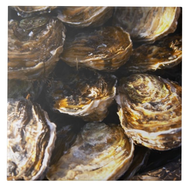 Carreau Une assiette d'huîtres. (Devant)