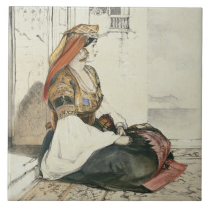 Carreau Une femme juive du Gibraltar, des 'croquis de spa