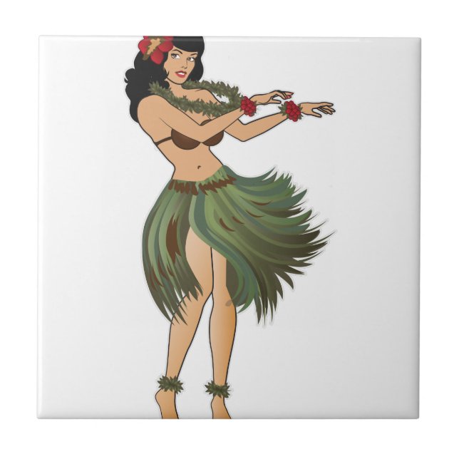 Carreau Une Hula Girl Dancing (Devant)