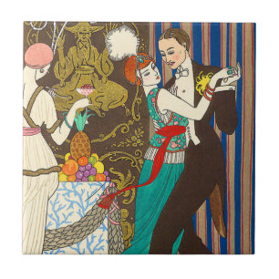 Carreau Une nuit dans la tuile décadente d'art déco de