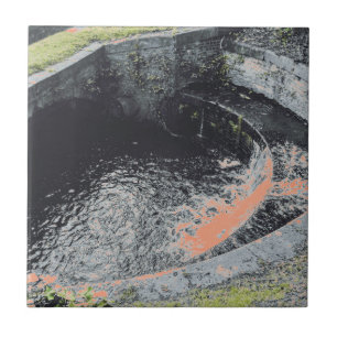 Carreau Une piscine orange à Welshpool