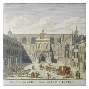 Carreau Une vue de la guilde Hall de la ville de Londres,