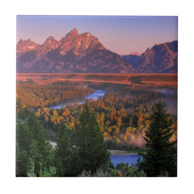 Carreau Une vue pendant le matin (Devant)