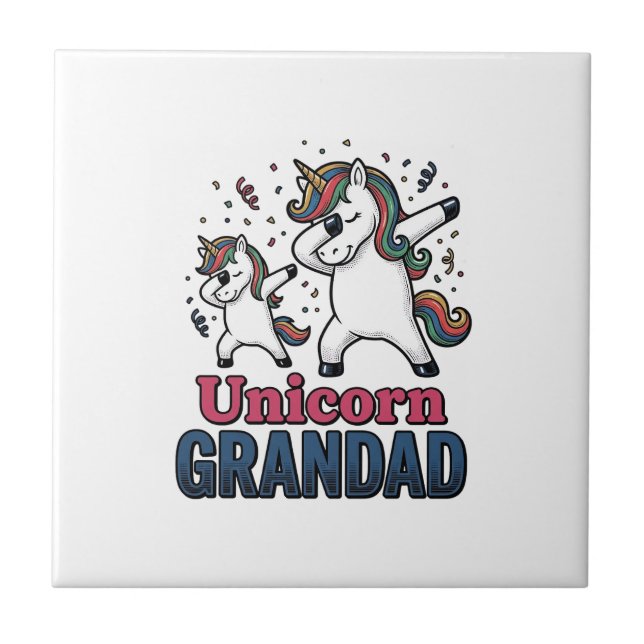 Carreau Unicorn Grandad Vintage Engraving Shirt Design_1 (Devant)