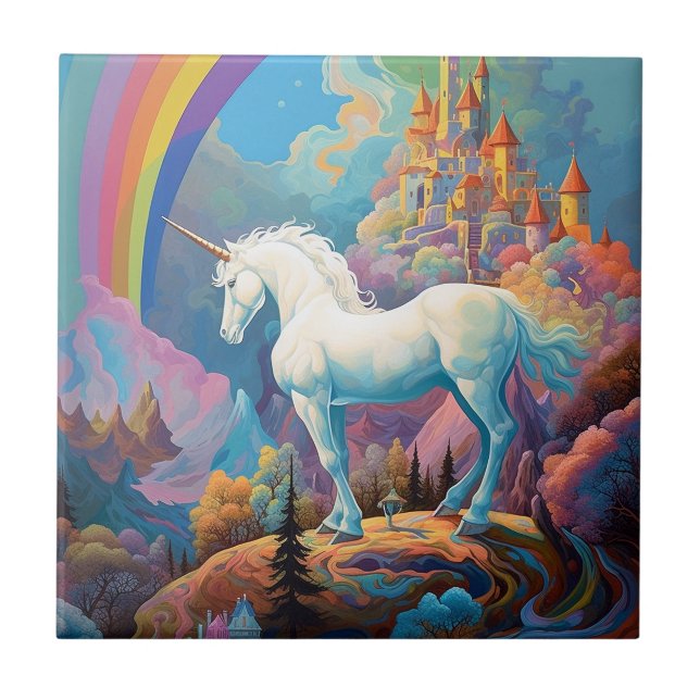 Carreau Unicorn Imaginaire Art (Devant)