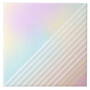 Carreau Unicorn pastel mélange blanc pastel rayures décor