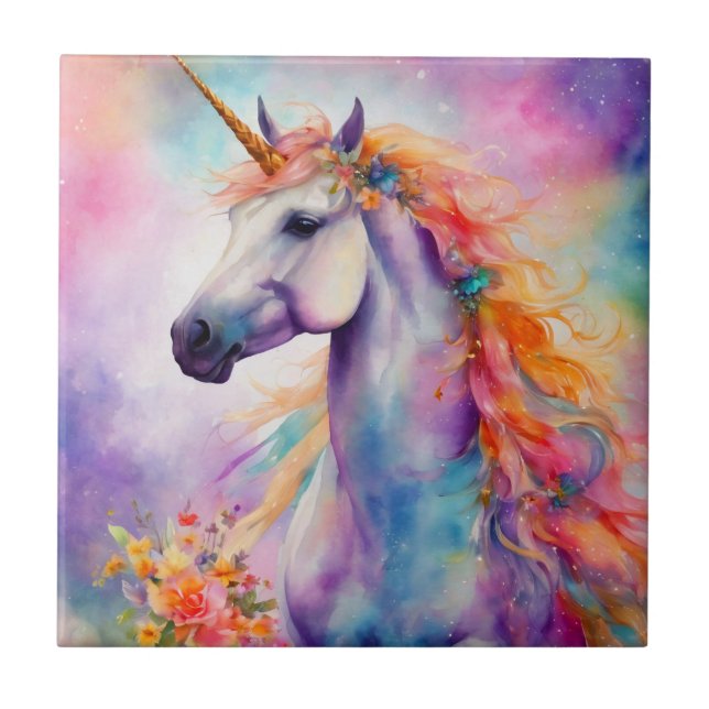 Carreau Unicorne couleur Pastel (Devant)
