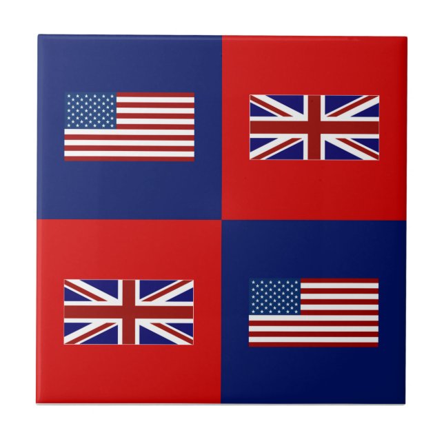 Carreau USA Flag & UK Flag Pattern (Devant)