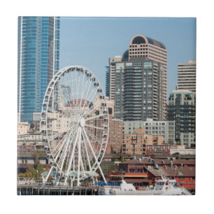 Carreau USA, Wa, Seattle. Bateau de croisière du port d'A