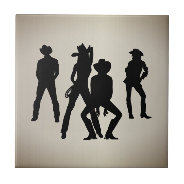 Carreau Utilisé pour être une danse de ligne Western (Devant)