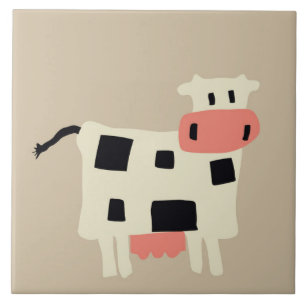 Carreau Vache mignonne à bande dessinée