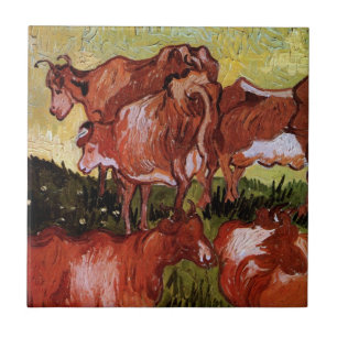 Carreau Vaches (après Jordaens) par Vincent van Gogh