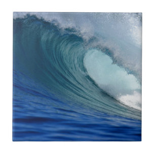 Carreau Vague de surf océanique bleue parfaite