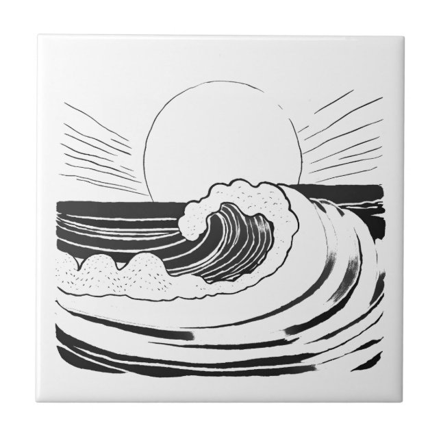 Carreau Vagues de l'océan (Devant)