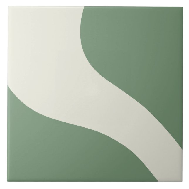 Carreau Vagues simples en vert (Devant)