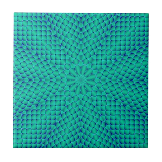 Carreau Vagues vertes et bleues (Devant)