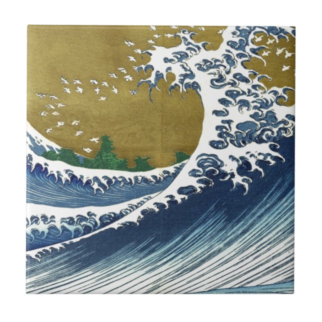 Carreau Vagues vintages de Japonais (Devant)