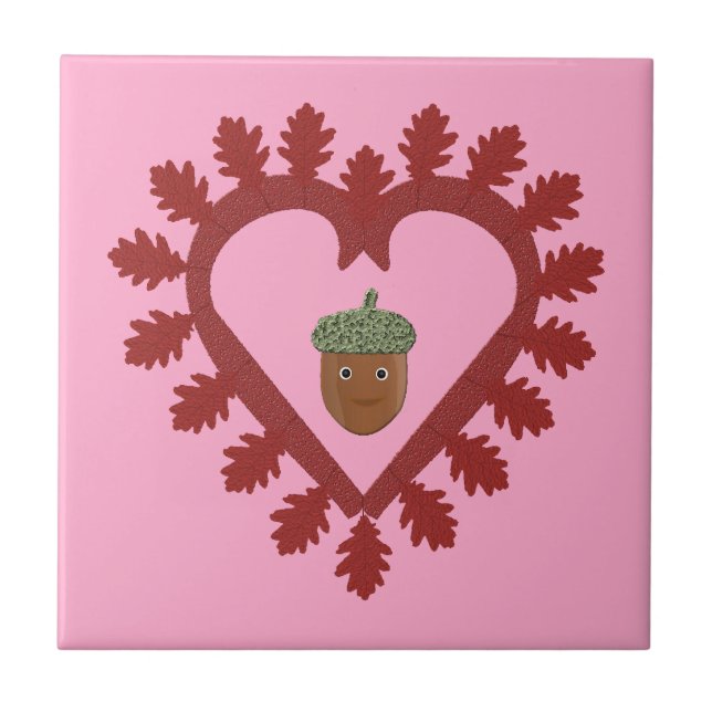Carreau Valentines Day Love Heart Acorn (Devant)