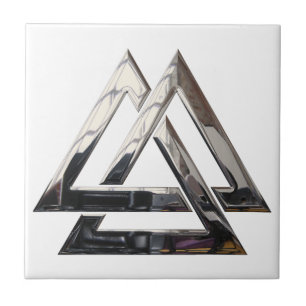 Carreau Valknut - argent