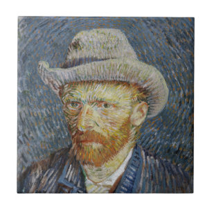 Carreau Van Gogh Autoportrait Gris Sens Casquette Peinture