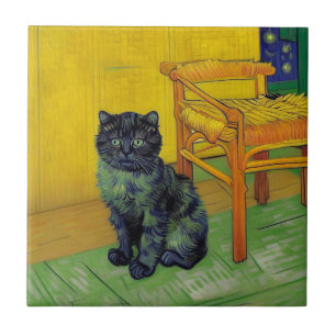 Carreau Van Gogh Black Cat