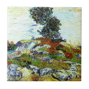 Carreau Van Gogh - Les rochers avec chêne, beaux-arts