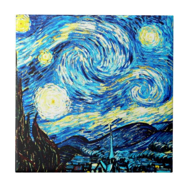 Carreau Van Gogh : Nuit étoilée (Devant)